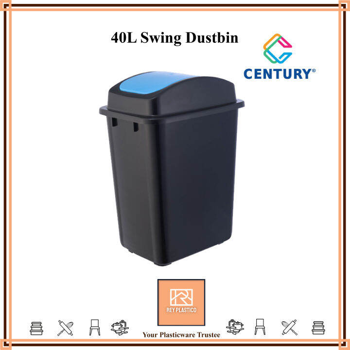 40L Century Swing Dustbin 1140B / Flip Top Dustbin / Garbage Bin / Tong