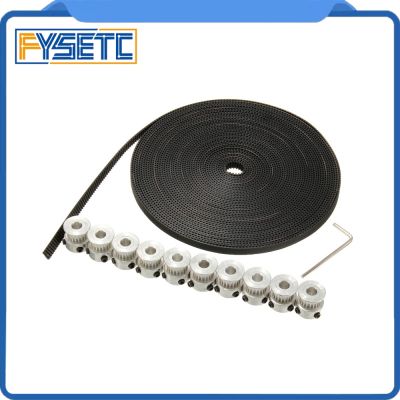 2M Length GT2 Timing Belt 2pcs/lot GT2 Pulley 16Teeth Bore 5mm Synchronous Wheel For 3D Printer Parts Prusa