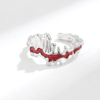 Jianery Ins แหวนลายแนววินเทจสำหรับผู้หญิงผู้ชายคนรักแหวนใส่นิ้วเครื่องประดับที่เรียบง่ายสไตล์โบโฮ