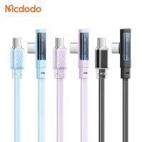 Mcdodo CA-3450 CA-3451 สายเคเบิลข้อมูล 65W Type-C เป็น Type-C 90 องศา พร้อมไฟ LED 1.2 ม. dgh