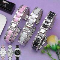 “：{ Ceramics Watch Band For Swatch G S716 Yas100 Yls141 Fine Steel Womens Watch Strap 17Mm Watchband