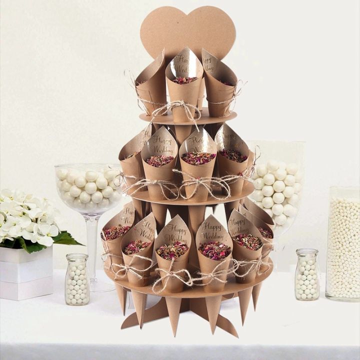 wood-grain-confetti-cone-holder-rose-dried-flower-petal-wedding-decor-for-weddings-decor-village-wedding-party-decor-confetti-tapestries-hangings