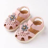 New Girls Baby Sandals Summer Flower Cut-Outs Breathable Toddlers Shoes Soft Non-slip Round-toe First Walkers Girl Beach Sandals