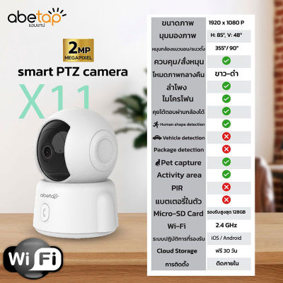 abetap แอบแทป กล้องวงจรปิด adetap Wifi Smart PTZ รุ่น X11 ความคมชัด 2 ล้านพิกเซล