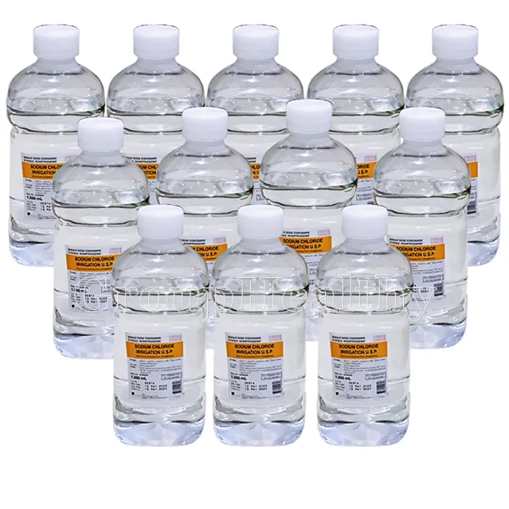 Sodium Chloride Irrigation U S P น้ำเกลือ นอร์มอลซาไลน์ ชนิดล้าง 1000 Ml 12 ขวด Th