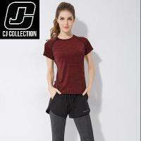 CJ.collection เสื้อยืดออกกำลังกาย วิ่ง ฟิตเนส โยคะ สำหรับผู้หญิง 3 สี 4 ไซต์