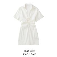 KASLEAD new womens European and American wind stretch flax blended dress 7385363 712 ❤