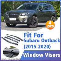 หน้าต่าง Visor Guard สำหรับ Subaru Outback 2015-2020 Vent Cover Trim กันสาด Shelters Protection Sun Rain Deflector อุปกรณ์เสริมอัตโนมัติ