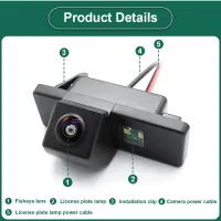 GreenYi 170° 1920x1080P HD AHD Night Vision License Plate Light Rear View Camera For Nissan QASHQAI X-TRAIL Citroen C4 C5 Peugeo