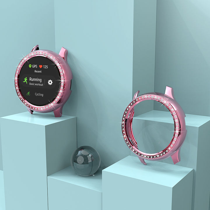 zenia-สีสัน-pc-หรูหราคริสตัลผิวเปลี่ยนเคสป้องกันสำหรับ-samsung-watch-active-2-active2-40mm-44mm-กีฬาสมาร์ทนาฬิกาอุปกรณ์เสริม