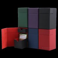 【LZ】 Mid-Large size Card Case Deck Box Board Game PKM YGO TCG Magical Cards Black Red Green Blue Purple  Container: 100