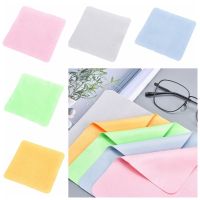 Solid Color Glasses Cloth Portable Microfiber Glasses Clean Glasses Cleaner Cleaning Wipes Lens Phone Screen Female