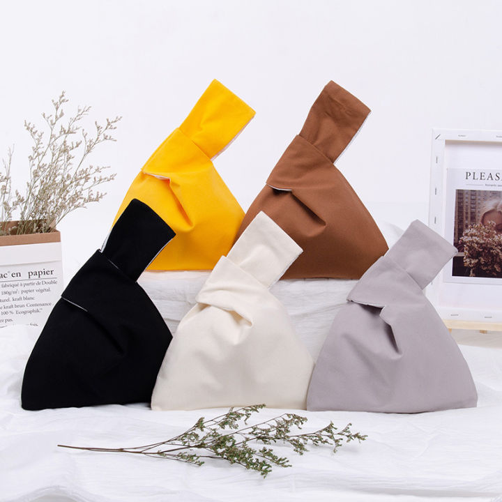 cotton-womens-handbags-knot-wrist-shopping-bag-eco-friendly-reusable-grocery-pouch-lightweight-tote-handbags-coin-purse-bag