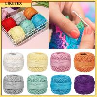 CIRETEX สีสัน ถักมือ ถัก DIY ผ้าฝ้ายแท้ วอลเล่ ลูกไม้ผ้าขนสัตว์ เส้นด้าย