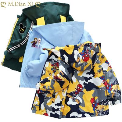2-7Y Autumn Childrens Cartoon Mickey Jacket Boys Girls Baby Outing Clothes Jackets Childrens Jackets Boys Printed Clothes