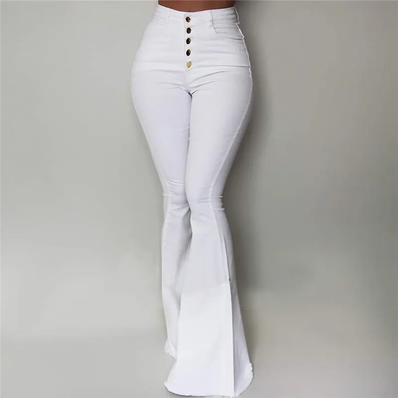 Urban Outfitters Uo Rosie Rib High-waisted Flare Pant in White | Lyst