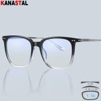 Men Prescription Reading Glasses Computer Optics Lenses Myopia Eyewear Women Blue Light Blocking Eyeglasses Frame Pure Titanium