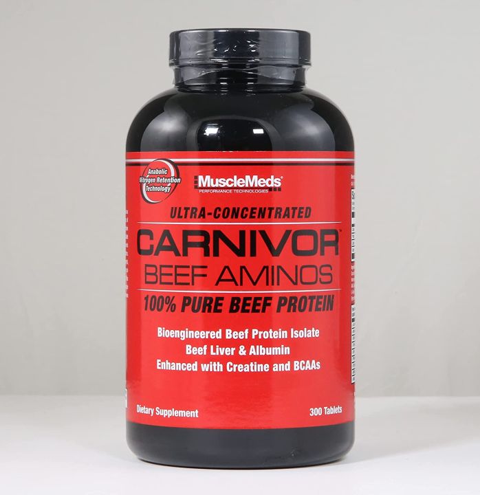 musclemeds-carnivor-beef-aminos-300เม็ด-อะมิโนจากเนื้อวัว-บริสุทธิ์-100