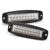 แถบไฟ Led สำหรับสำรองขนาด7.32นิ้วสีขาวอำพันสำหรับ4x 4รถยนต์ออฟโรดรถบรรทุก Atv 2ชิ้น