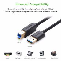 UGREEN รุ่น 10372 สายต่อปร้ินเตอร์ และสแกนเนอร์ USB 3.0 A Male to USB B Male Printer Scanner Cable ยาว 2M บริการเก็บเงินปลายทาง