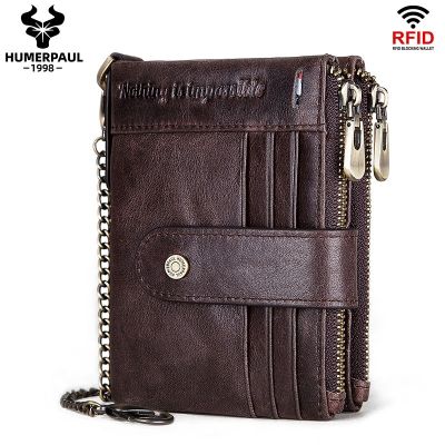 （Layor wallet）  RFID Men Wallets SlimBifold Haspsshort Male Purse CoinMulti-Functional CardsDesigner Chain Bag