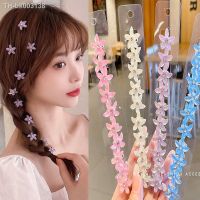 ۞♣ 10PCS/Set Hair Clip Braided Hair Small Flower Hair Buttons Hairpin Girl Cute Headdress Girl Mini Hair Claw Hair Accessories