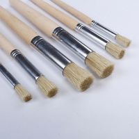 6pcs/set Watercolor Painting Stencil Brush Different Size Wooden Handle Kids Student Professional Art Supplies