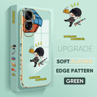 เคส PMP สำหรับ Honor 90 5G 90 Lite 5G ฟรีสายคล้องเคสลายการ์ตูน Game PUBG ขอบสี่เหลี่ยมเคสโทรศัพท์ชุบหรูหราเคสโทรศัพท์นิ่ม