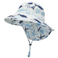 【CC】 Connectyle Boys Kids UPF 50  Hat Adjustable Dry Neck Flap Protection Beach