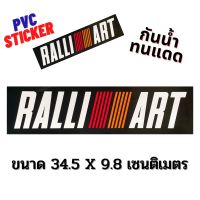 Ralliart Mitsubishi Racing สติ๊กเกอร์แต่งรถยนต์ รถกระบะ ซิ่ง สติกเกอร์ PVC 2ชิ้น ติดรถ ติดกระจก ข้างรถ ท้ายรถ สปอยเลอร์ JDM Sticker Trition Lancer Mirage Attrage Pajero Xpander