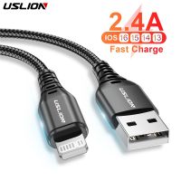 USLION USB Cable For iPhone 14 13 12 11 Pro Max Xs Xr X 8 7 6 Plus Fast Charging Charger Wire For iPad Origin Date Phone Cable