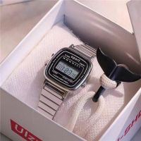 New ins high-looking small square electronic watch for men and women student party compact mini trendy retro Hong Kong style