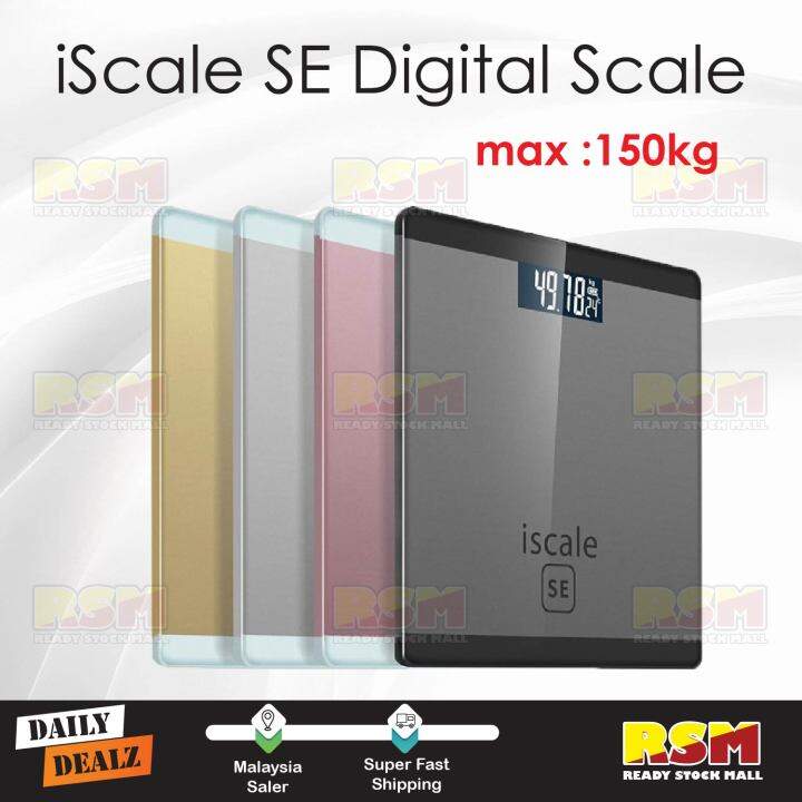 READY STOCK ‼️ IScale SE Digital Body Scale Bathroom Glass Weighing ...