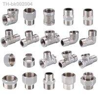 ✱◐ 1/2 3/4 BSP Female Male Thread Tee Type Reducing Stainless Steel Elbow Butt Joint Adapter Adapter Coupler Plumbing Fittings