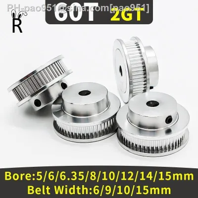 2GT Timing Pulley 60Teeth Wheel Bore5/6/6.35/8/10/12/14/15mm Gear Belt Width 6/9/10/15mm 3D Printers Part Synchronous Wheels GT2