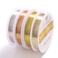 【YD】 1 Roll/Pcs 0.2/0.3/0.4/0.5/0.6/0.7/0.8/1mm Gold Alloy Wire Sturdy Metal String for Jewelry Making Findings