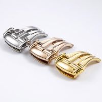 Leather Genuine Leather Strap Clasp for Omega Rubber Silicone Watch Folding buckle 16MM 18MM 20MM Polish silver gold rosegold