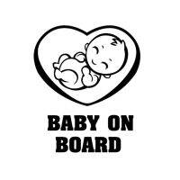 ของแต่งสติ๊กเกอร์ตกแต่งป้ายไวนิลเพื่อความปลอดภัยของ Baby On Board รถยนต์แฟชั่น