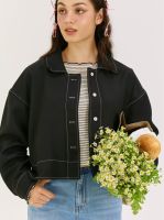 ALTER&amp;BEYOND Leisure Jacket in Black เสื้อแจ๊คเก็ตทรงครอป