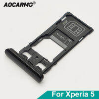 Aocarmo สำหรับ Sony Xperia 5 / X5 / J8210 J9210 Single Dual SIM ถาดสล็อตหน่วยความจำ MicroSD Card Holder Reader เปลี่ยน-SOPO STORE