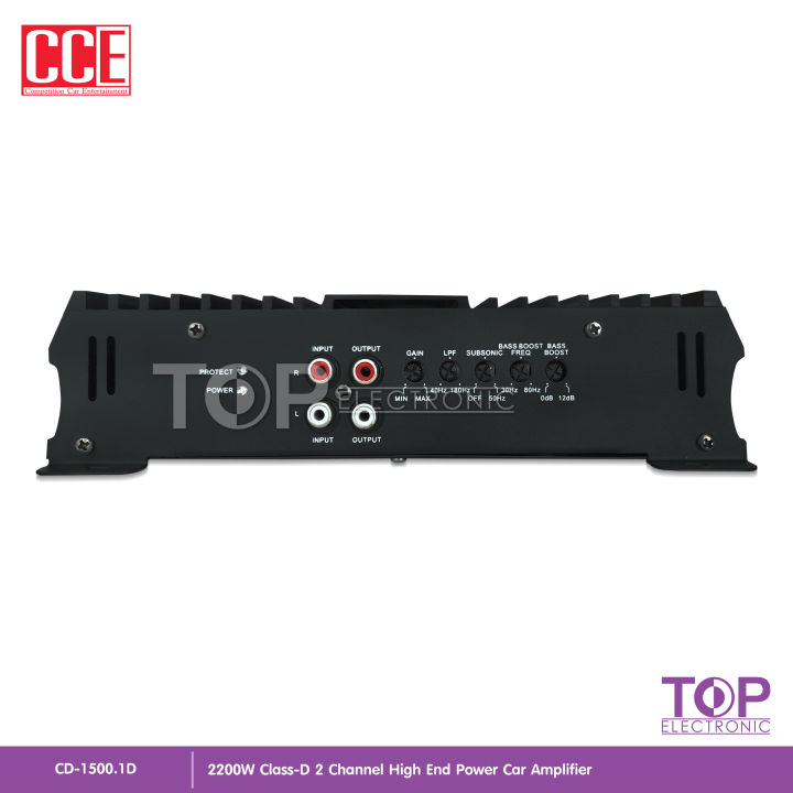 top-เพาเวอร์แอมป์-cce-class-d-2ch-2200w-cd-1500-1d-ขับลำโพงซับ-10นิ้ว-วอยซ์คู่-2-ดอก-ขนาดเล็ก-กินไฟน้อย-เพาเวอร์-เพาเวอร์แอมป์รถยนต์-จำนวน1เครื่อง