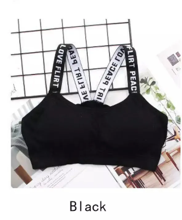 English word strap sexy bra sports bra0321 Lazada PH