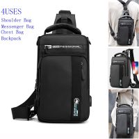 High Quality Nylon Chest Bags USB Charging Male Cross Body Military Multi-Layer Men Rucksack Sling Bag One Shoulder Backpack