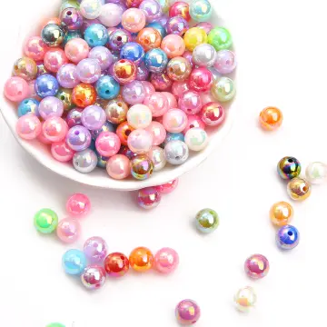 6/8/10MM Shiny AB color resin pearls beads Imitation Pearls beads