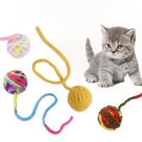 TEXPet Cat Toys Cats Plush Balls Bell Interactive Colored Tease Kitten Chew Wool Balls Funny Cat Supplies Toy for Cats Accessories