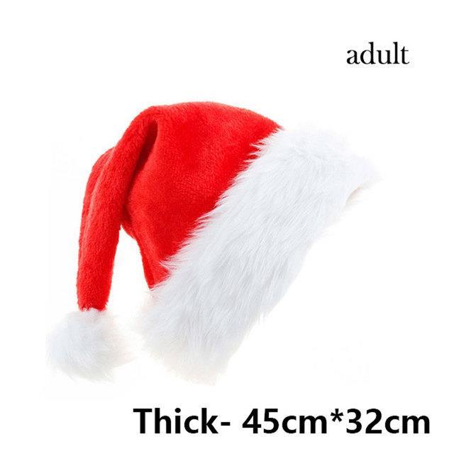 new-year-thick-plush-christmas-hat-adults-kids-christmas-decorations-for-home-xmas-santa-claus-gifts-warm-winter-caps