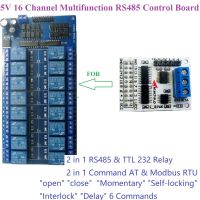 16ch มัลติฟังก์ชั่ RS485 RS232(TTL) PLC Modbus Rtu โมดูลควบคุม IO สวิทช์สำหรับ 5V 12V 24V รีเลย์บอร์ดมอเตอร์ LED-HGJHJ STORE