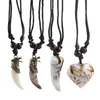 【CW】 1pcs Fashion Faux Wolf Fang Pendant Necklace Jewelry Men Gifts