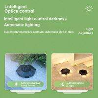 【LZ】❅◇✆  Luz solar ao ar livre do jardim Ground Plug Light Gramado impermeável Step LED Night Iluminação enterrada Villa Garden Decoração da paisagem