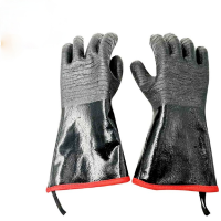 1418 Inches Cooking BBQ Gloves Neoprene Coating High Temperature Heat Resistance for Barbecue Gardening Industrial Use